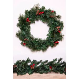 Off 43% The 60cm Majestic Dew Pine Wreath ... Christmas Tree World